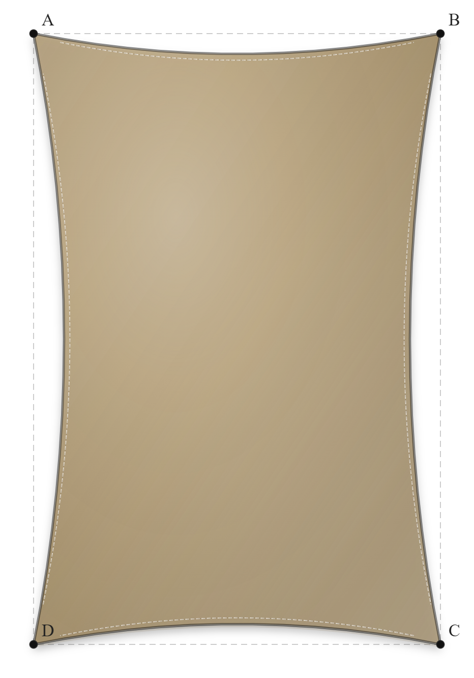 Voile d'ombrage - Forme Rectangle - Poivre 92-2012