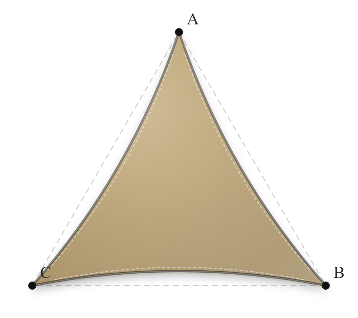 Voile d'ombrage - Forme Triangle - Sable du désert (704 AustralMesh)
