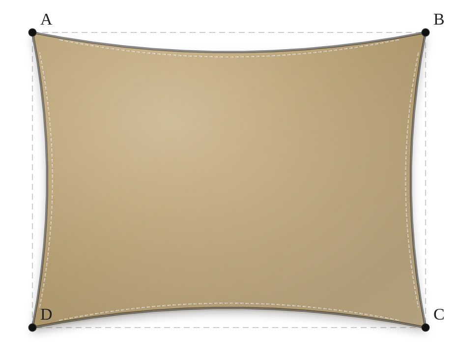 Voile d'ombrage - Forme Rectangle - Sable du désert (704 AustralMesh)