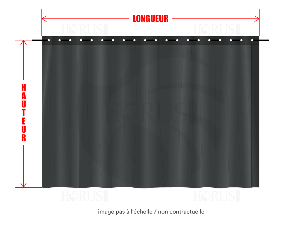 Rideau de séparation sur mesure en Protect 670 : La référence en matière de protection étanche Gris anthracite RAL 7016 - 2x1m