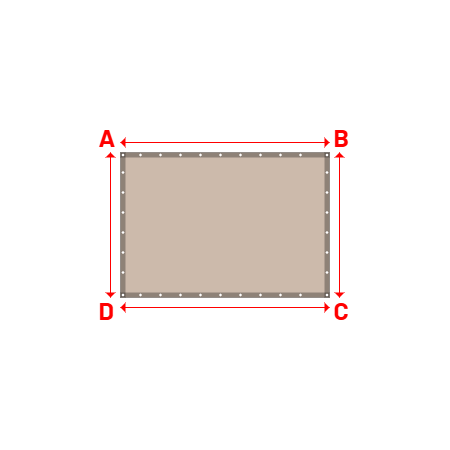 Bâche Rectangle en Soltis 96 - Toile d'ombrage haute performance Beige Sablé 96-2135 - 2.09x1.45m