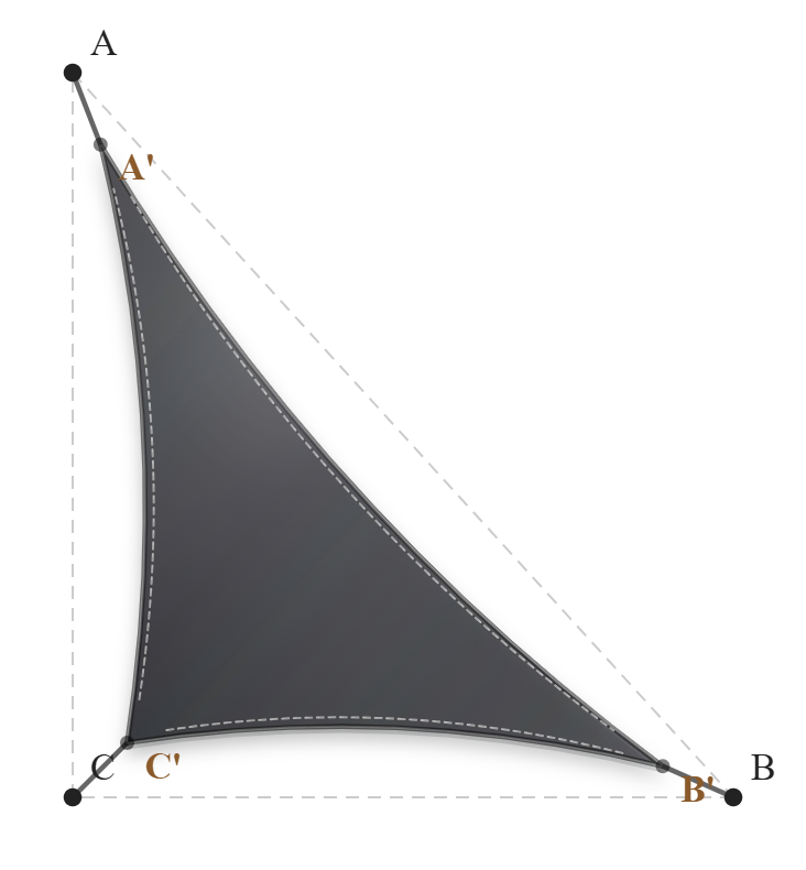 Voile d'ombrage - Forme Triangle Rectangle - Anthracite 96-2047