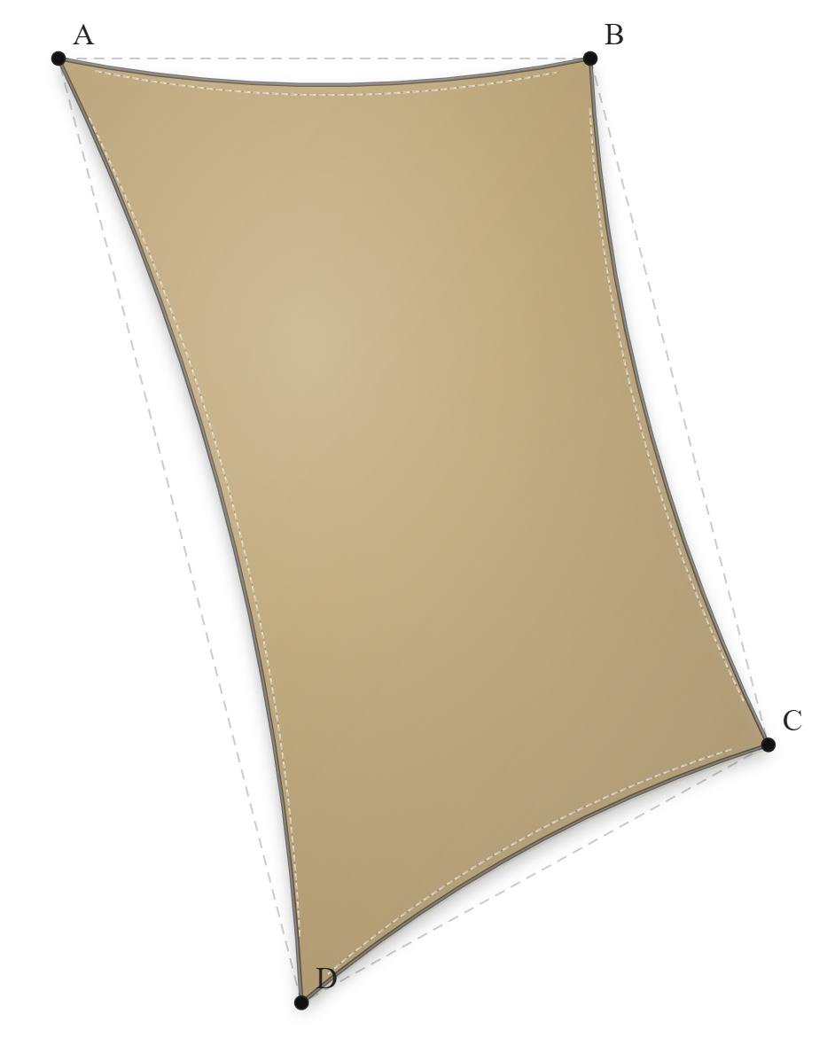 Voile d'ombrage - Forme Trapèze - Sable du désert (704 AustralMesh)