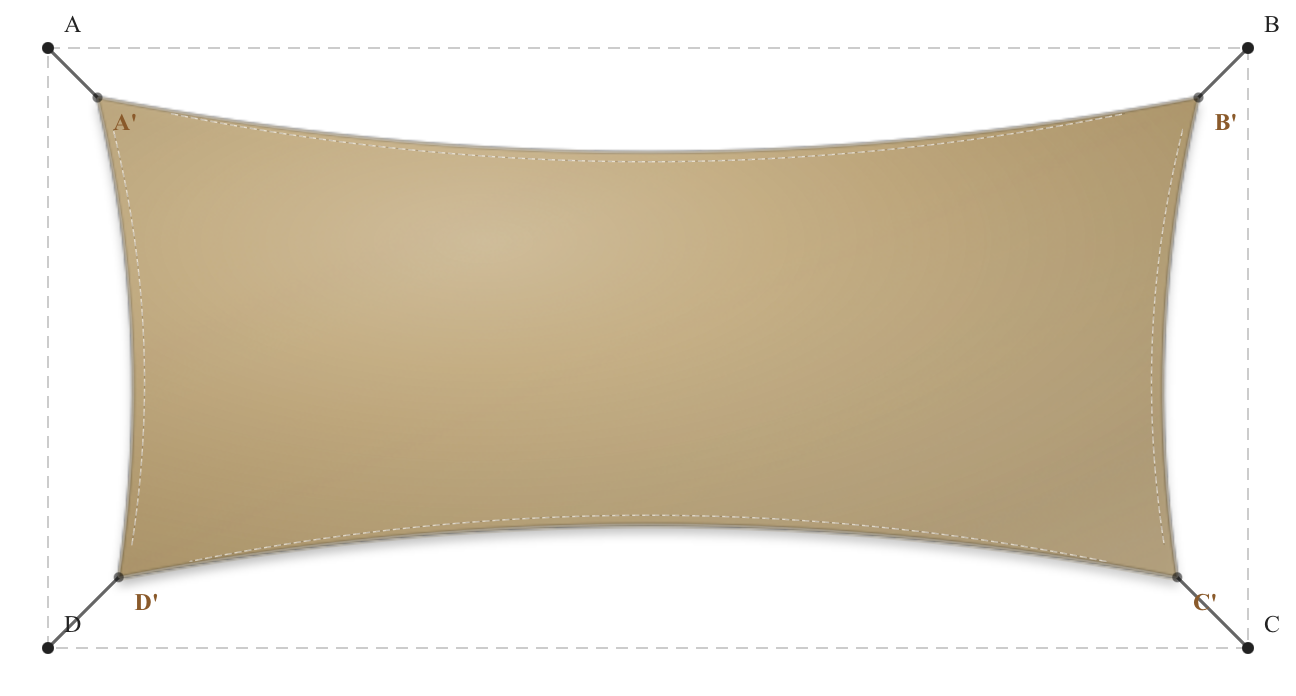 Voile d'ombrage - Forme Rectangle - Sable du désert (704 AustralMesh)
