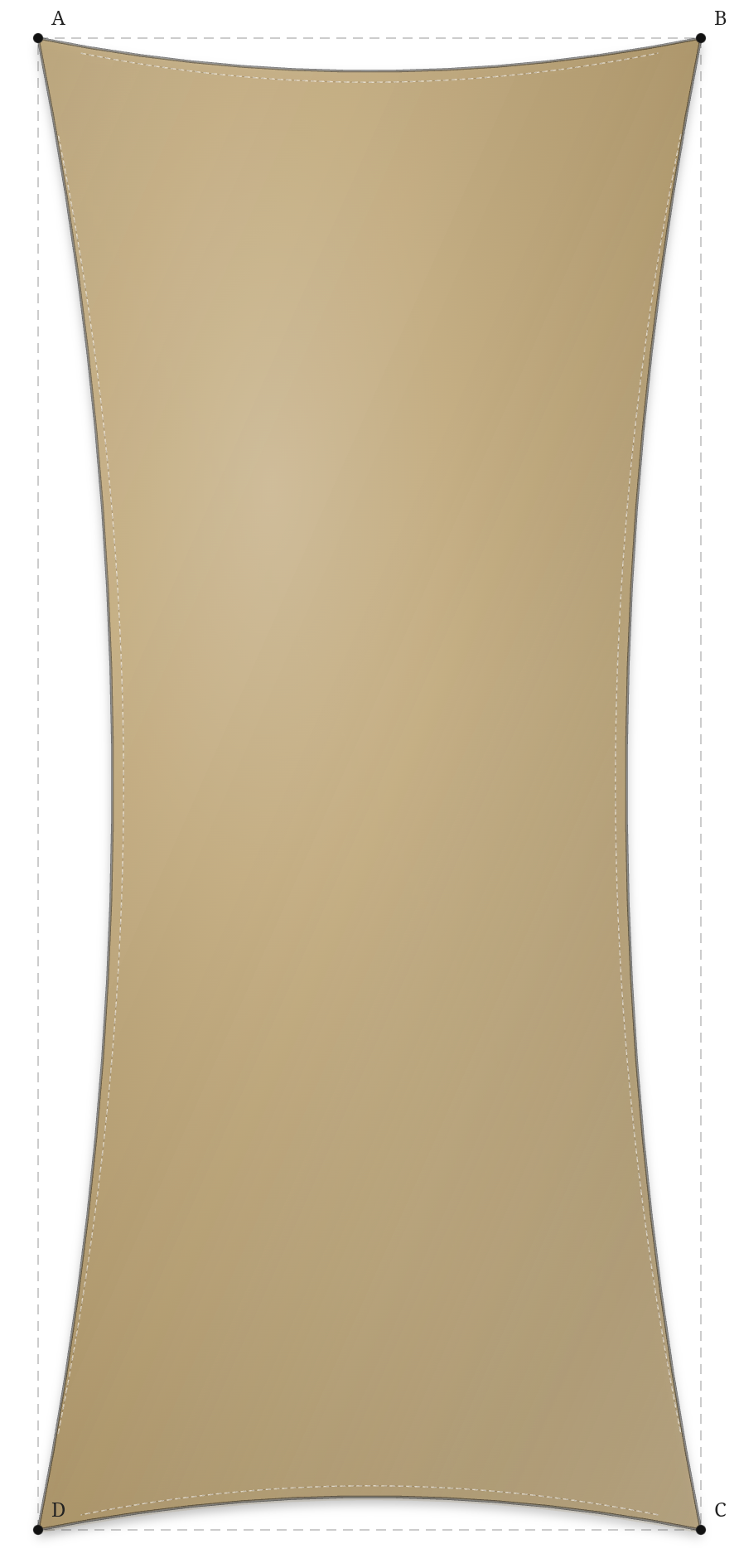 Voile d'ombrage - Forme Rectangle - Sable du désert (704 AustralMesh)