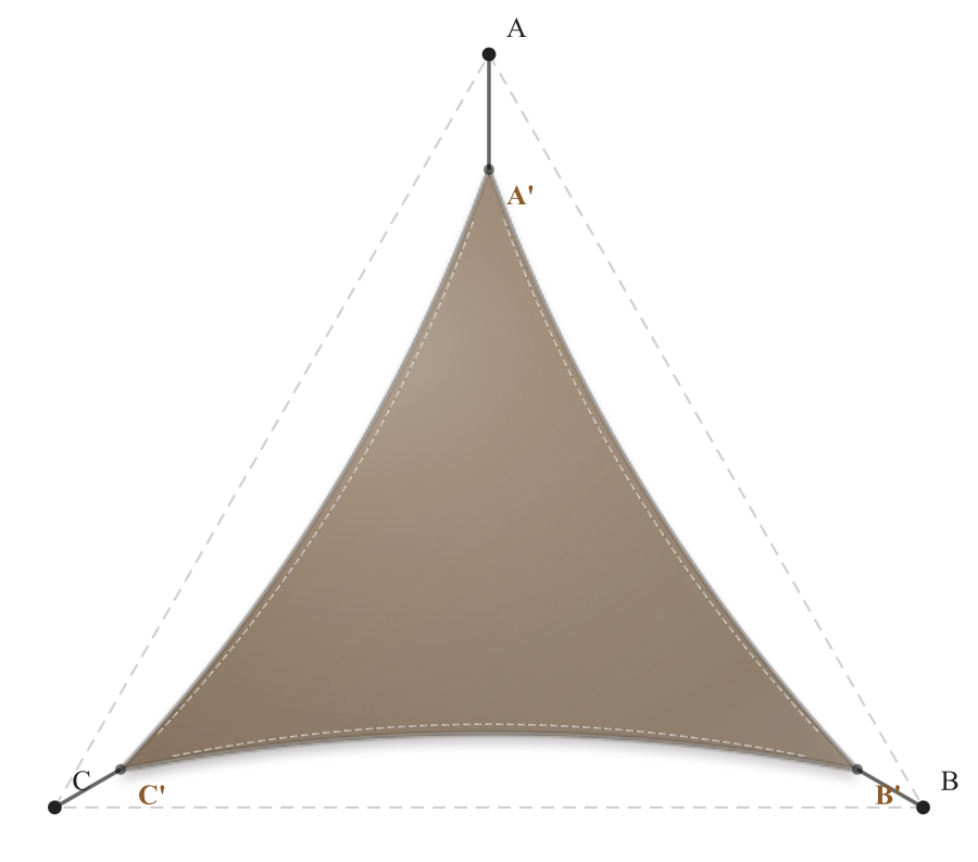 Voile d'ombrage - Forme Triangle - Bois flotté 294 (AustralMesh)