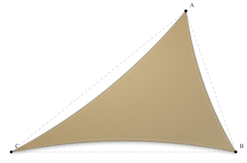 Voile d'ombrage - Forme Triangle - Sable du désert (704 AustralMesh)