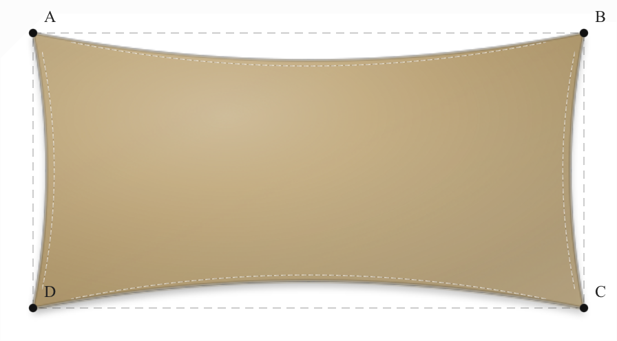 Voile d'ombrage - Forme Rectangle - Sable du désert (704 AustralMesh)