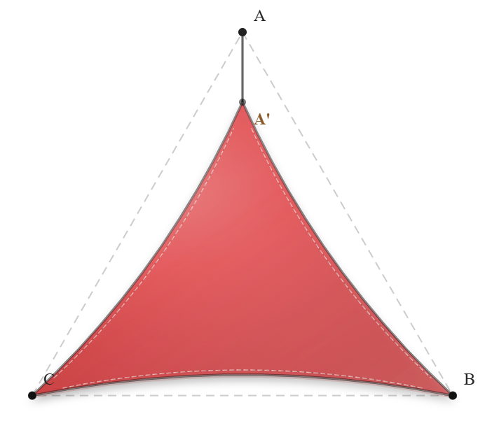 Voile d'ombrage - Forme Triangle - Rouge Cerise (662 AustralMesh)