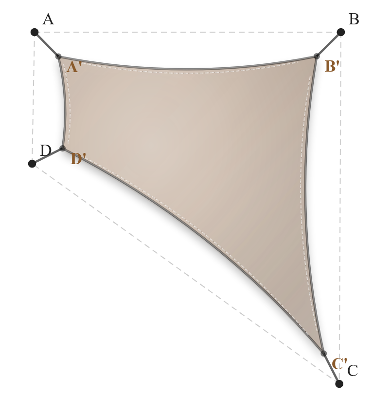 Voile d'ombrage - Forme Trapèze - Beige Sablé 96-2135