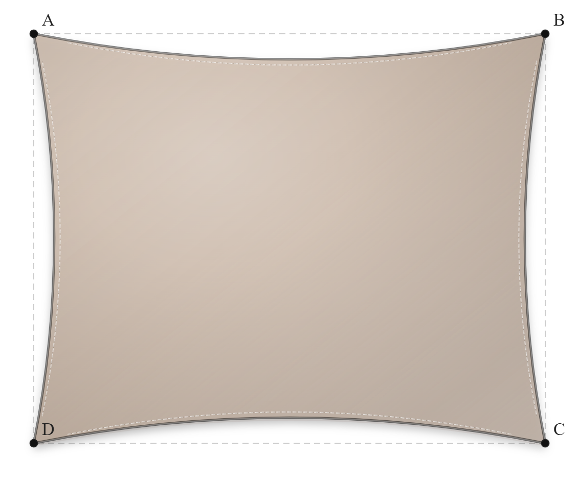 Voile d'ombrage - Forme Rectangle - Beige Sablé 96-2135