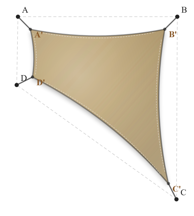Voile d'ombrage - Forme Trapèze - Sable du désert (704 AustralMesh)