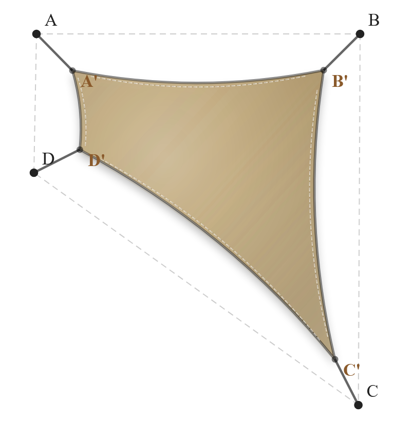 Voile d'ombrage - Forme Trapèze - Sable du désert (704 AustralMesh)