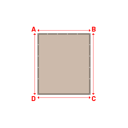 Bâche Rectangle en Soltis 96 - Toile d'ombrage haute performance Beige Sablé 96-2135 - 1.86x2.16m