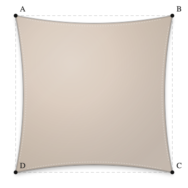 Voile d'ombrage - Forme Carrée - Beige sablé 86-2135