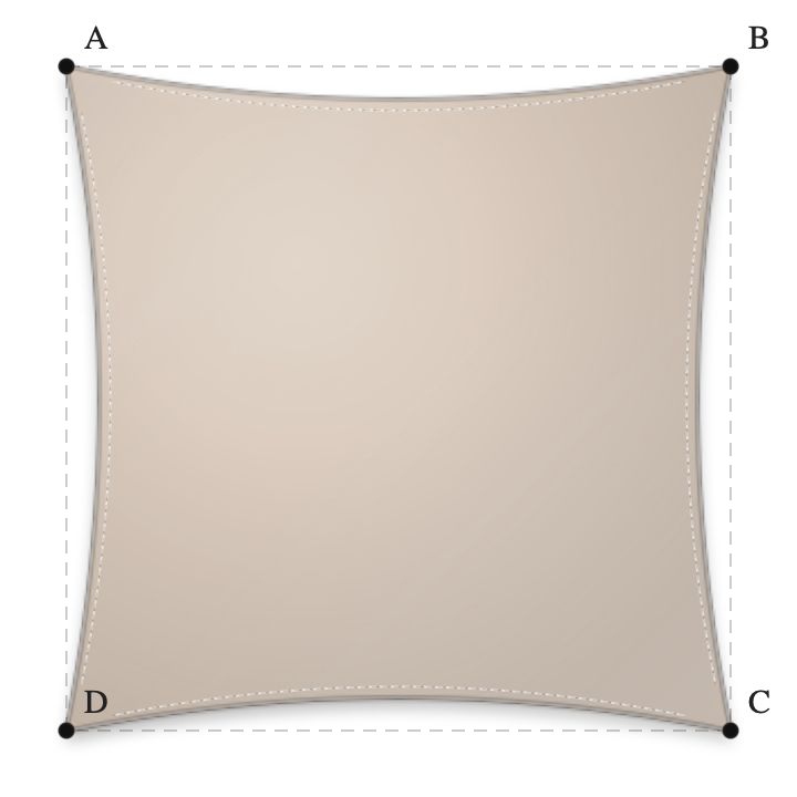 Voile d'ombrage - Forme Carrée - Beige sablé 86-2135