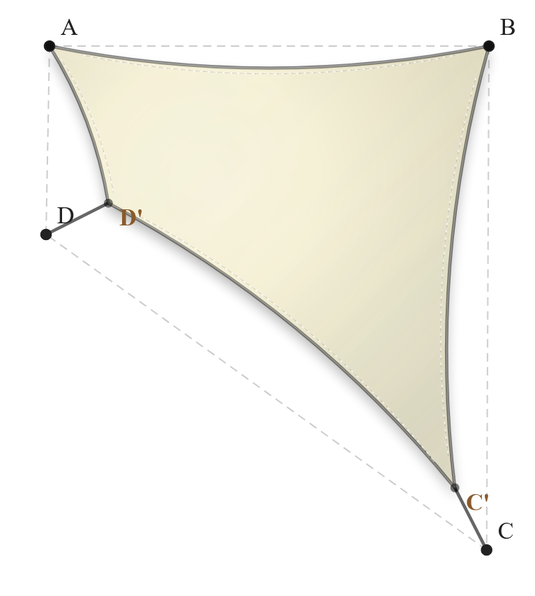 Voile d'ombrage - Forme Trapèze - Naturel (759 AustralMesh)