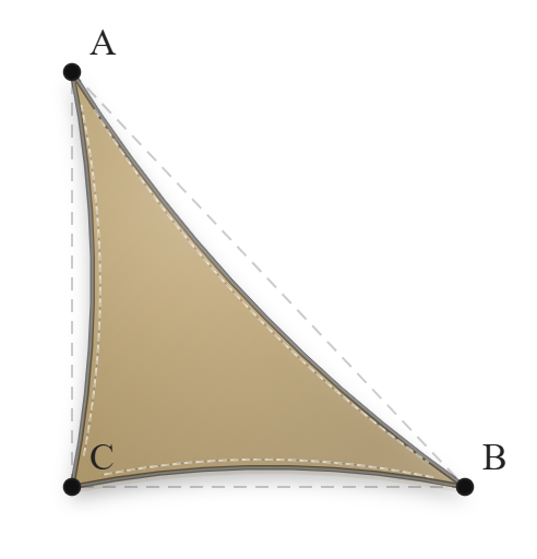 Voile d'ombrage - Forme Triangle Rectangle - Sable du désert (704 AustralMesh)