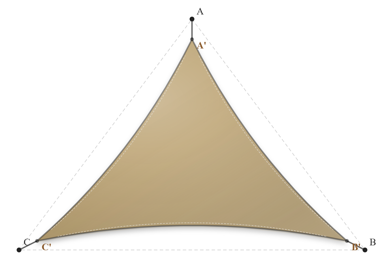 Voile d'ombrage - Forme Triangle - Sable du désert (704 AustralMesh)