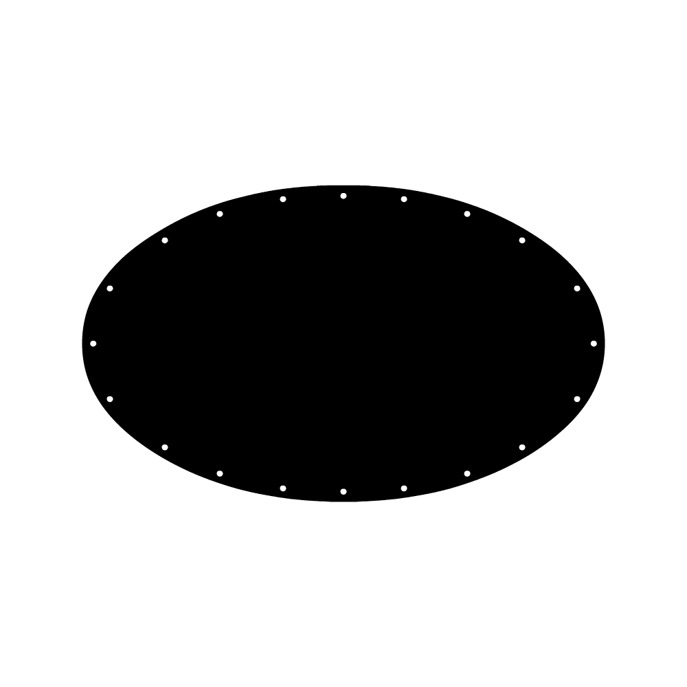 Bâche plate ovale en Protect 670 : La référence en matière de protection étanche Noir RAL 9005 d'une dimension de 7.2x3.5m