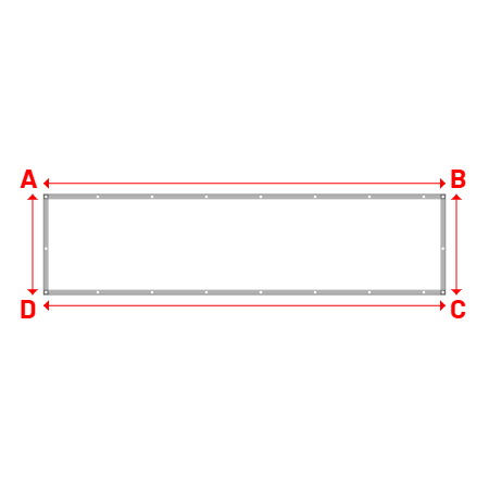 Bâche Rectangle en Protect 670 : La référence en matière de protection étanche Blanc RAL 9016 - 4.00x1.00m