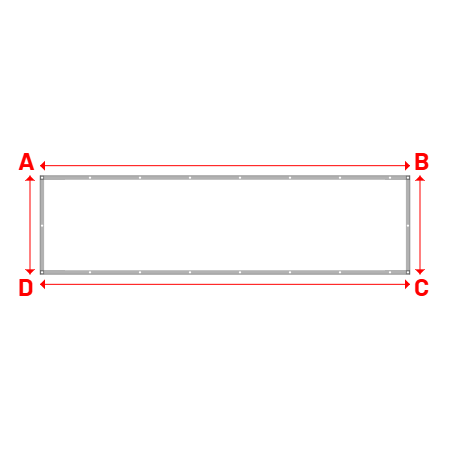 Bâche Rectangle en Protect 670 : La référence en matière de protection étanche Blanc RAL 9016 - 4.50x1.20m