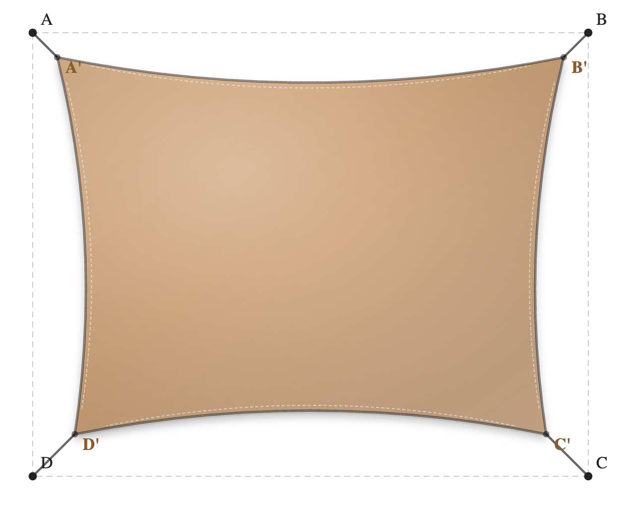 Voile d'ombrage - Forme Rectangle - Hydris 0835 Lin