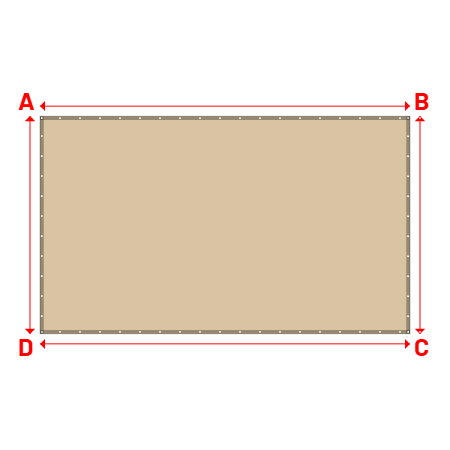 Bâche Rectangle en Soltis 502 Proof : bâche spéciale protection solaire & grand choix de coloris Sable - 502V3-8861C - 4.93x2.90m