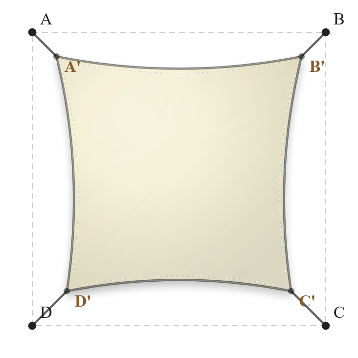 Voile d'ombrage - Forme Carrée - Naturel (759 AustralMesh)