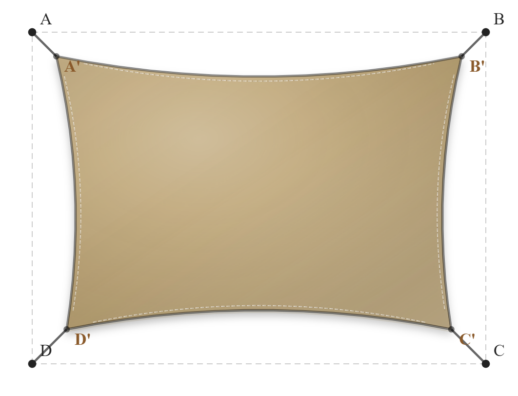 Voile d'ombrage - Forme Rectangle - Sable du désert (704 AustralMesh)