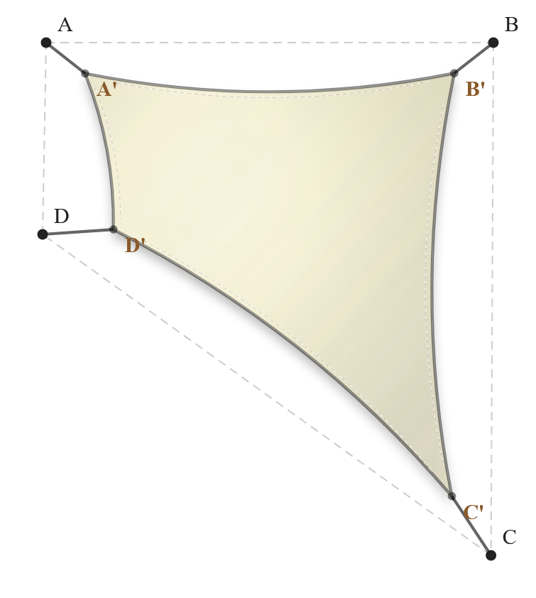 Voile d'ombrage - Forme Trapèze - Naturel (759 AustralMesh)