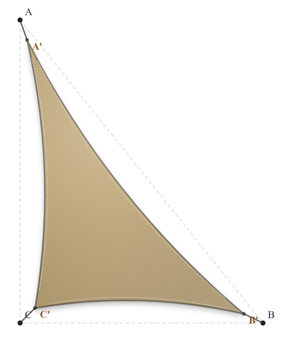 Voile d'ombrage - Forme Triangle Rectangle - Sable du désert (704 AustralMesh)