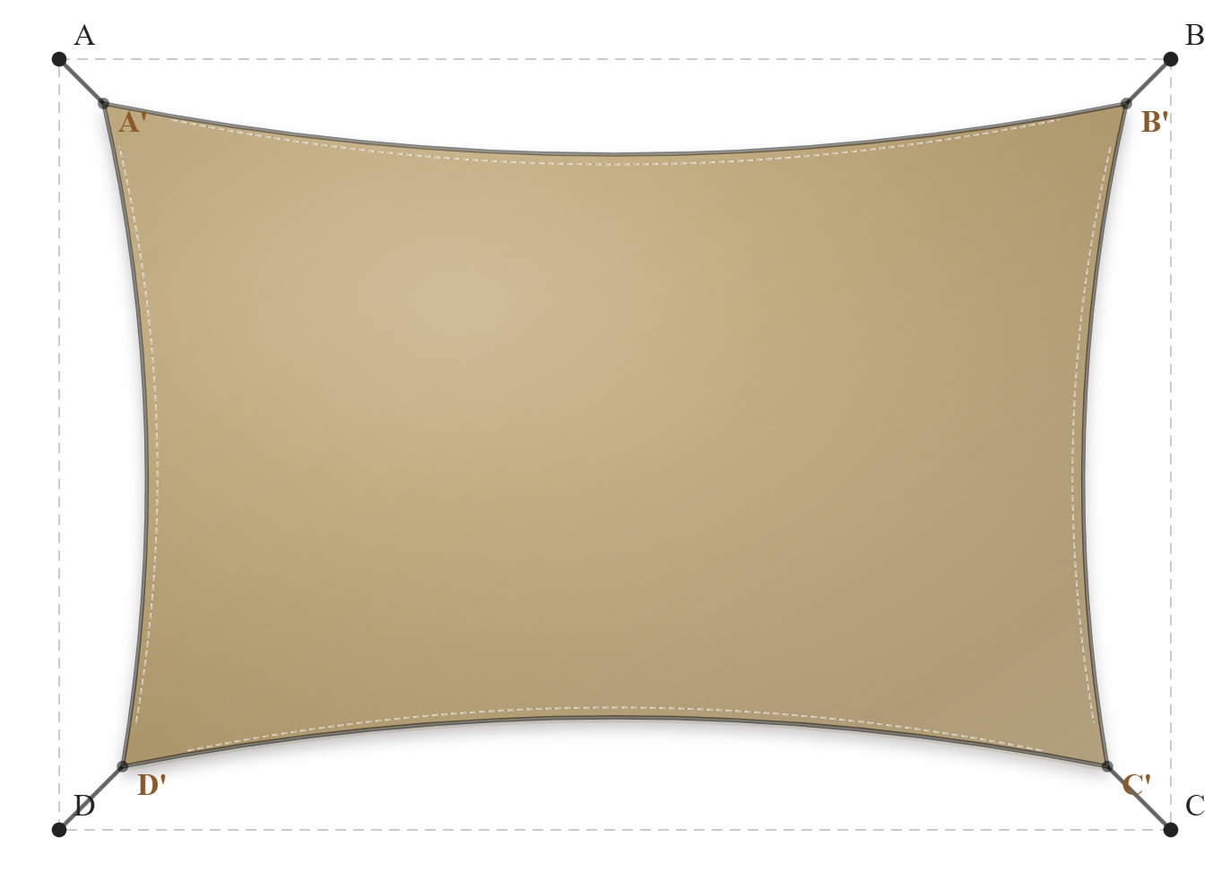 Voile d'ombrage - Forme Rectangle - Sable du désert (704 AustralMesh)