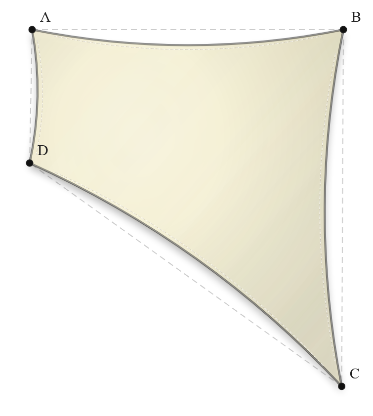 Voile d'ombrage - Forme Trapèze - Naturel (759 AustralMesh)
