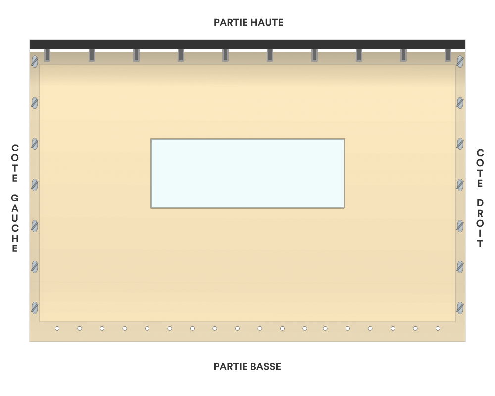 Bâche de façade pour mobil-home