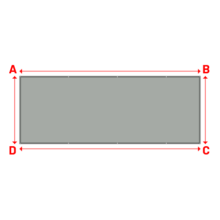 Bâche Rectangle en Protect 670 : La référence en matière de protection étanche Gris clair RAL 7038 - 6.00x2.25m
