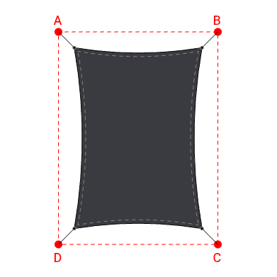 Voile d'ombrage rectangle en Soltis 96 - Toile d'ombrage haute performance Anthracite 96-2047 - 2,40x3,40x2,40x3,40m