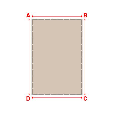 Bâche Rectangle en Soltis Perform 92 Beige Sablé 92-2135 - 2.00x3.00m