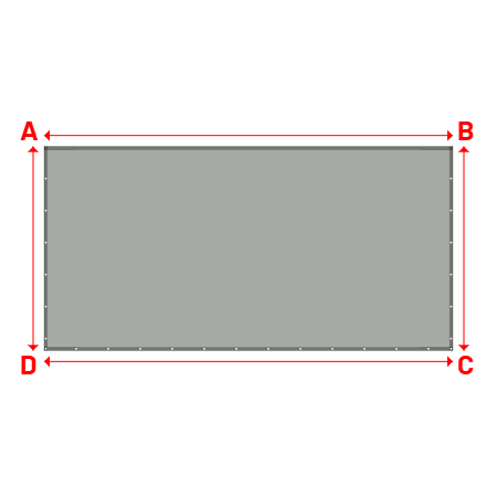 Bâche Rectangle en Protect 670 : La référence en matière de protection étanche Gris clair RAL 7038 - 5.97x2.98m