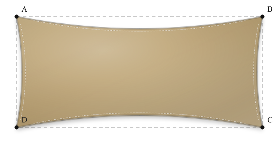 Voile d'ombrage - Forme Rectangle - Sable du désert (704 AustralMesh)