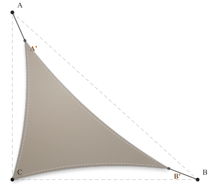 Voile d'ombrage - Forme Triangle Rectangle - Taupe 96-50850