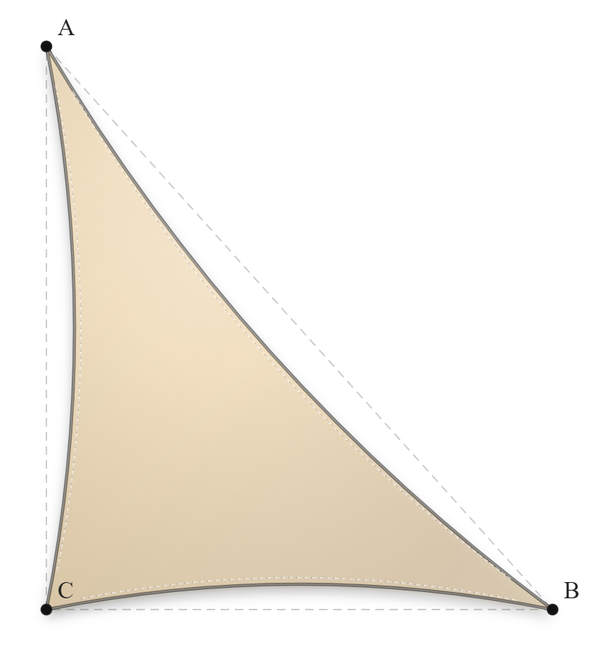 Voile d'ombrage - Forme Triangle Rectangle - Blanc Cassé 96-1103