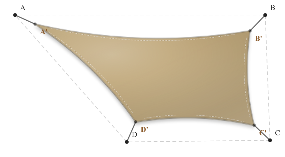 Voile d'ombrage - Forme Trapèze - Sable du désert (704 AustralMesh)