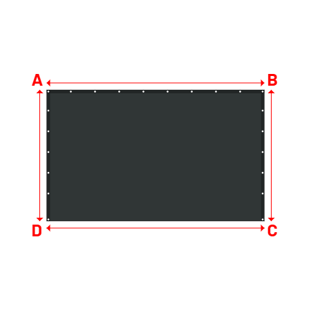 Bâche Rectangle en Protect 670 : La référence en matière de protection étanche Gris anthracite RAL 7016 - 3.15x1.90m