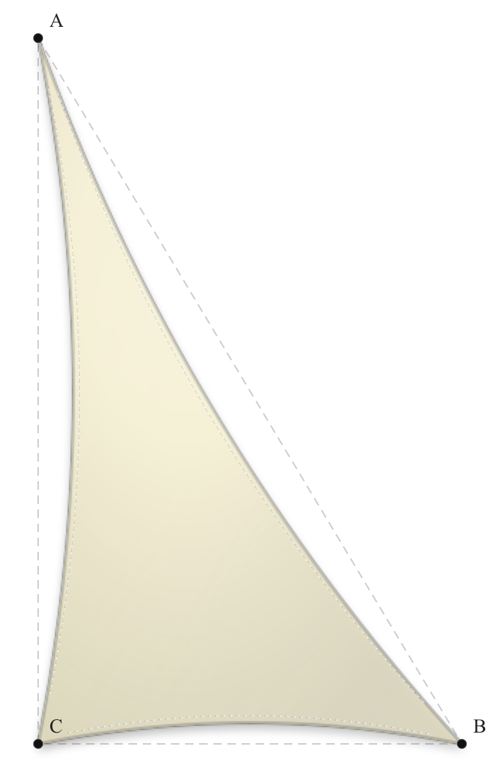 Voile d'ombrage - Forme Triangle Rectangle - Naturel (759 AustralMesh)