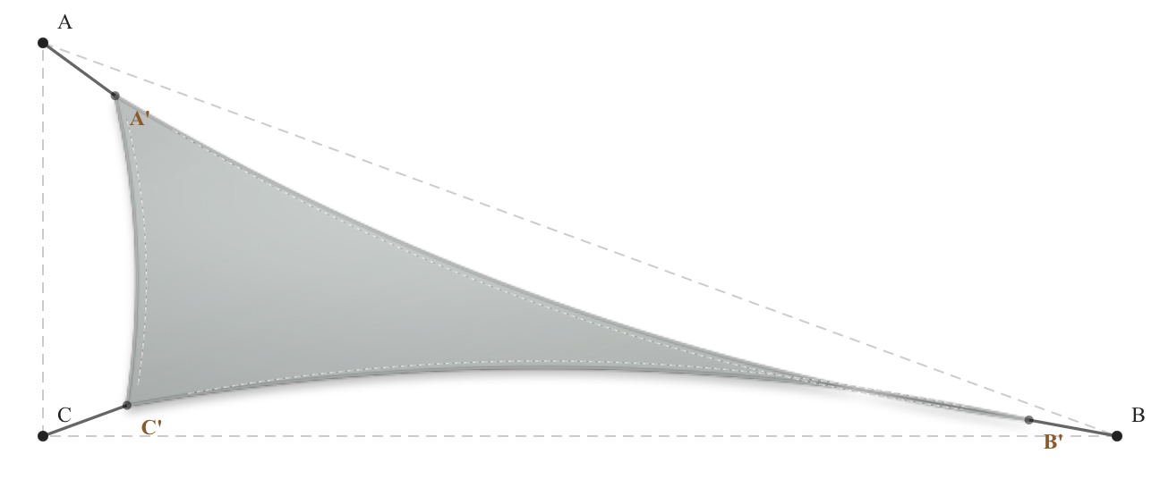 Voile d'ombrage - Forme Triangle Rectangle - Galet - 502V3-2171C