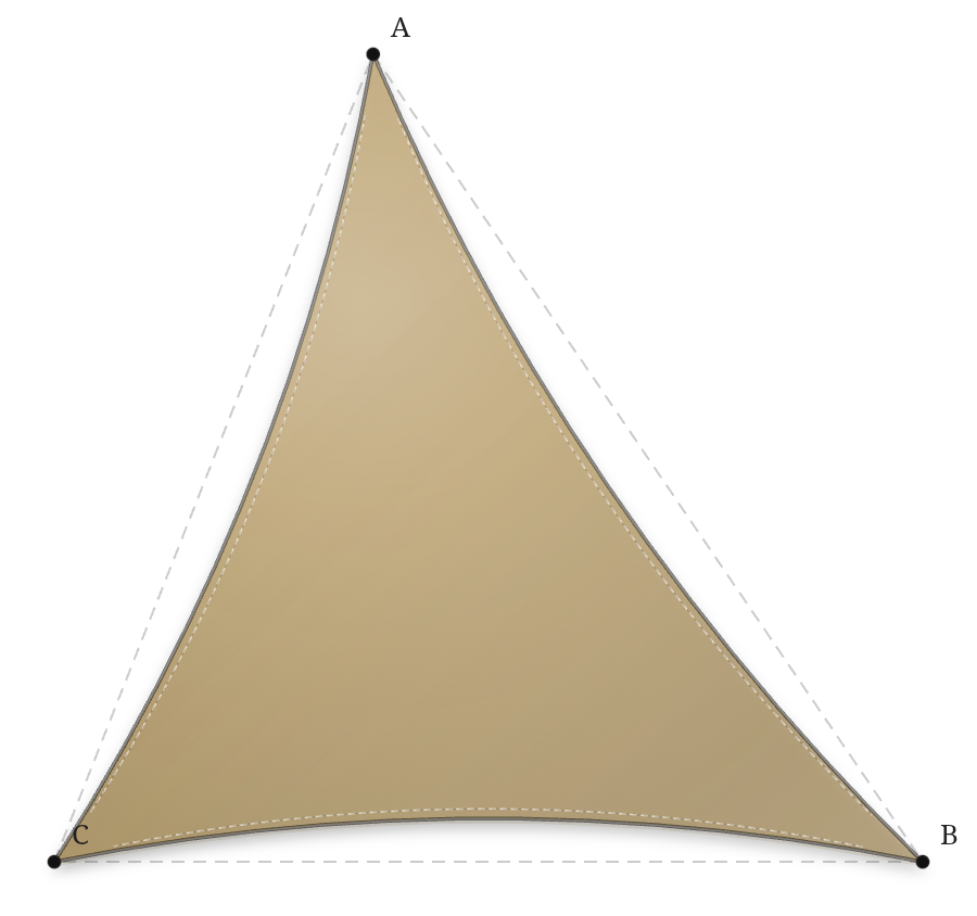 Voile d'ombrage - Forme Triangle - Sable du désert (704 AustralMesh)