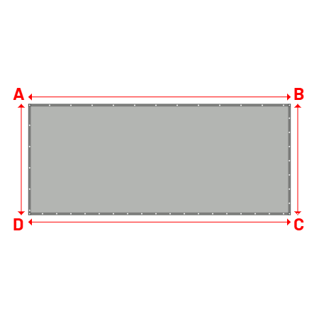Bâche Rectangle en MaxiProtect 900 : Protection & grammage renforcé Gris agate RAL 7038 - 31071 - 5.20x2.20m