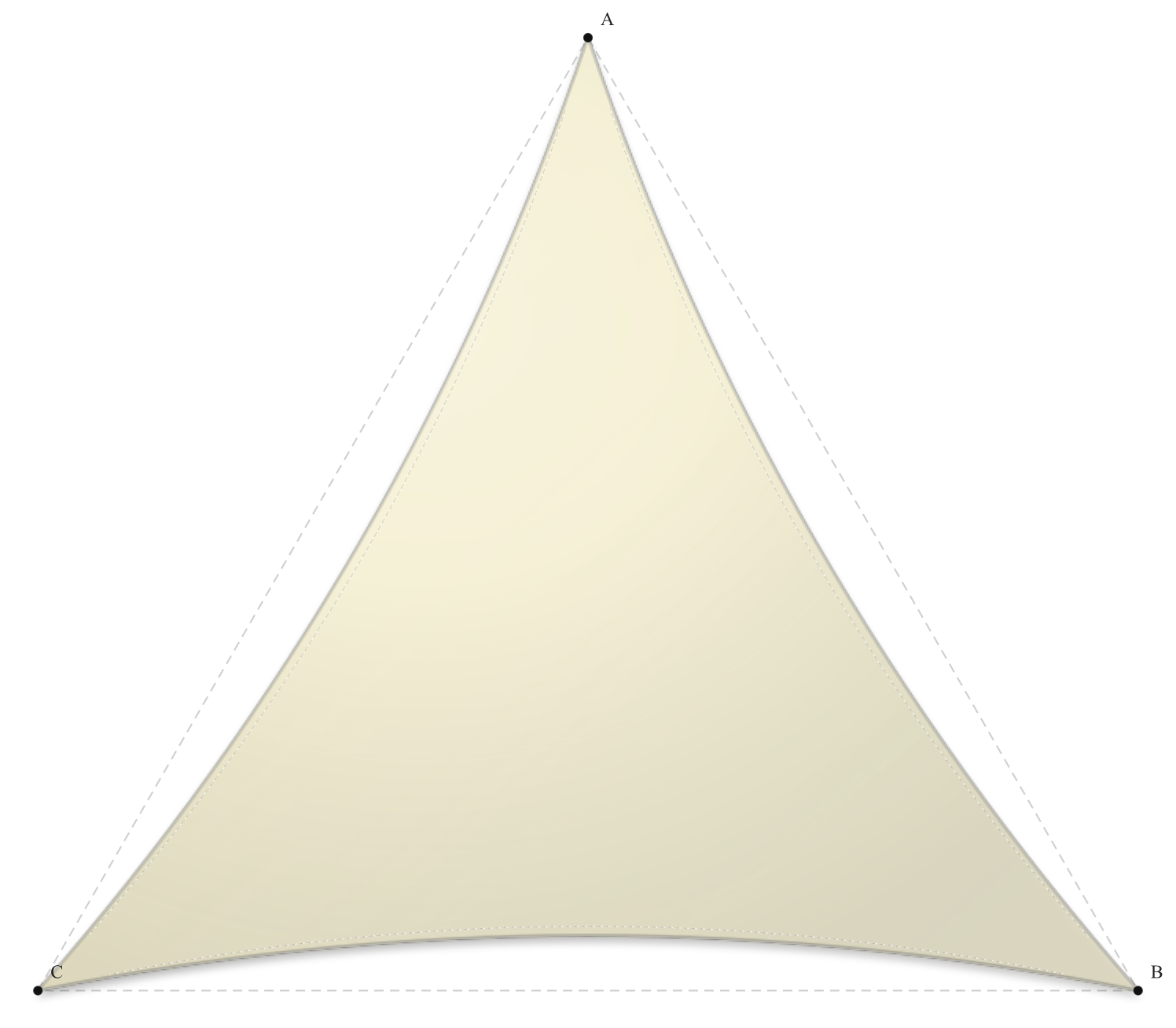 Voile d'ombrage - Forme Triangle - Naturel (759 AustralMesh)