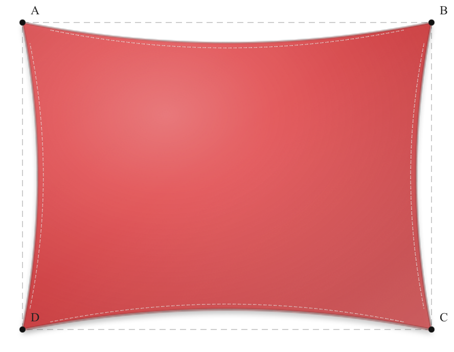 Voile d'ombrage - Forme Rectangle - Rouge Cerise (662 AustralMesh)